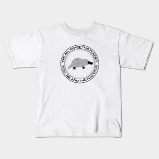 Platypus - We All Share This Planet - on light colors Kids T-Shirt